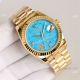 2021 NEW! Swiss Replica Rolex Oyster Perpetual Datejust 36mm Turquoise Dial Yellow Gold Watch (2)_th.jpg